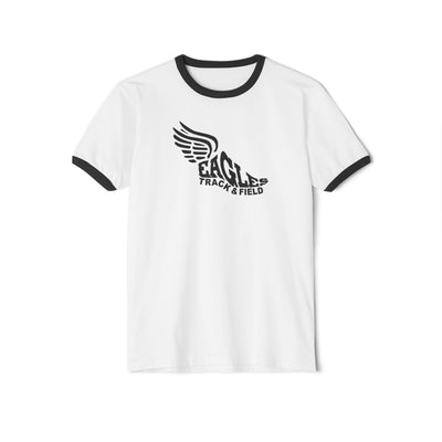 Adult Unisex Winged Foot Track and Field Graphic Short Sleeve Ringer Tee