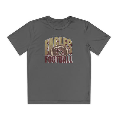 Youth New Albany First-Down Distressed Football Graphic Sport-Tek Competitor Performance Tee