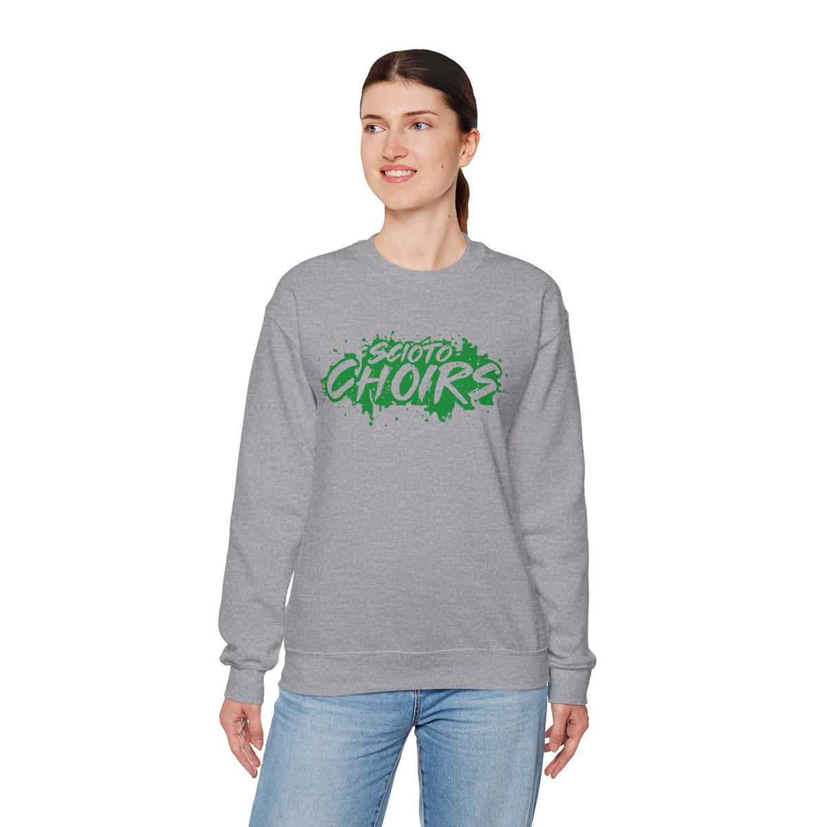 Adult Unisex Dublin Scioto Choirs Paint Splatter Graphic Sweatshirt