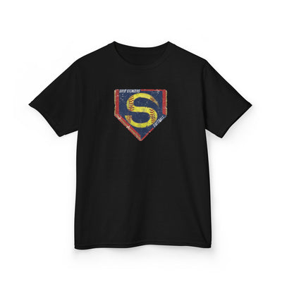 Youth Stingers Softball Distressed Logo Graphic Short Sleeve Gildan Heavy Tee