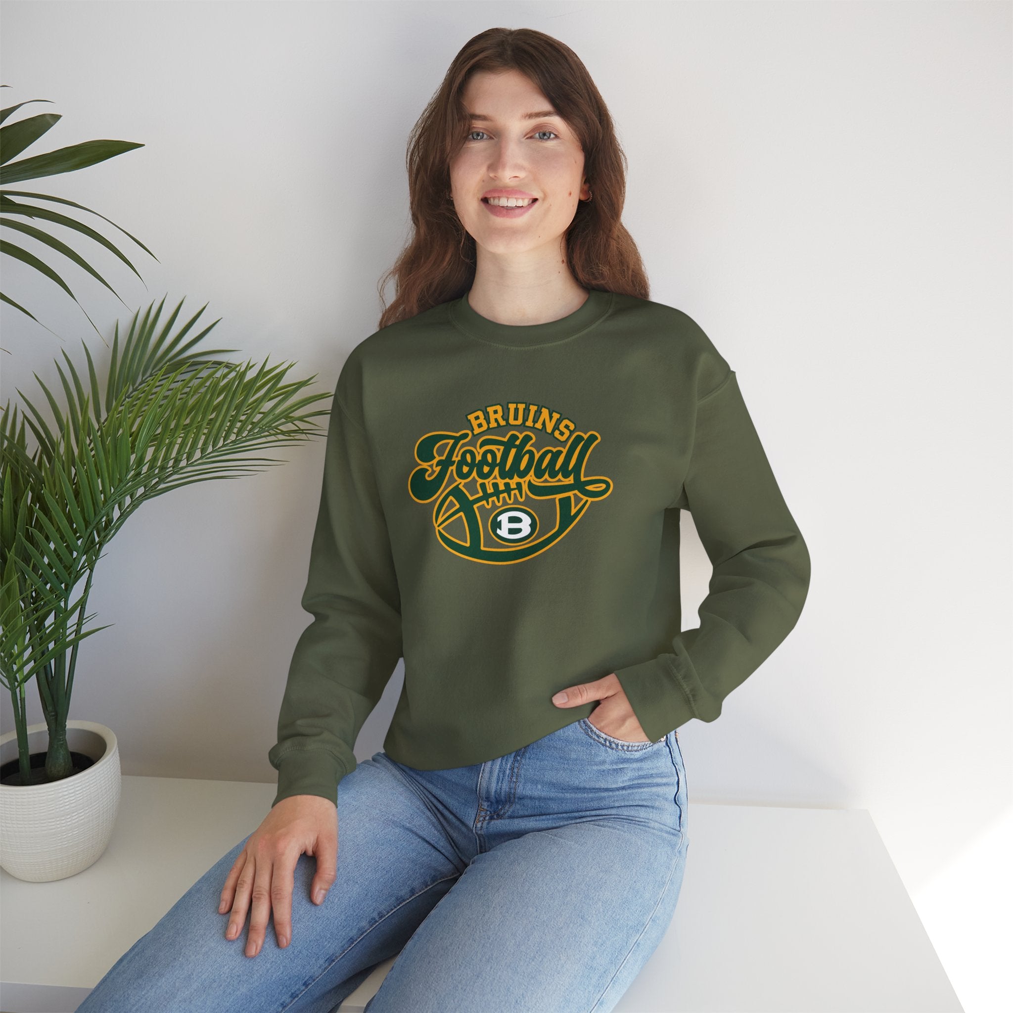 Adult Unisex Bruin Script Football Graphic Sweatshirt
