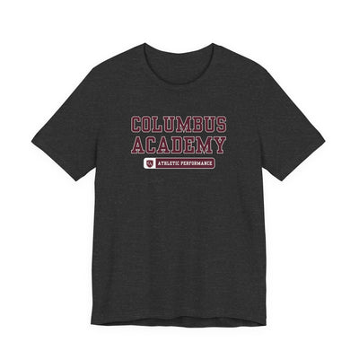 Adult Unisex Columbus Academy Athletic Performance Graphic Short Sleeve Bella + Canvas Soft Tee