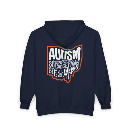 Adult Unisex Autism See The Amazing Graphic Full-Zip Sweatshirt