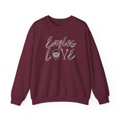 Adult Unisex Eagles Lacrosse Love Graphic Sweatshirt