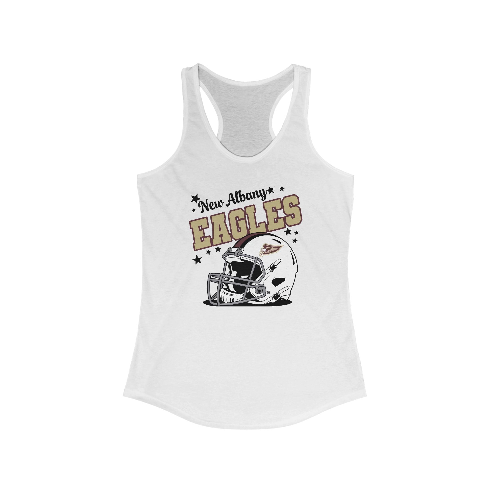 Women's New Albany Eagles Football Pride Graphic Racerback Tank