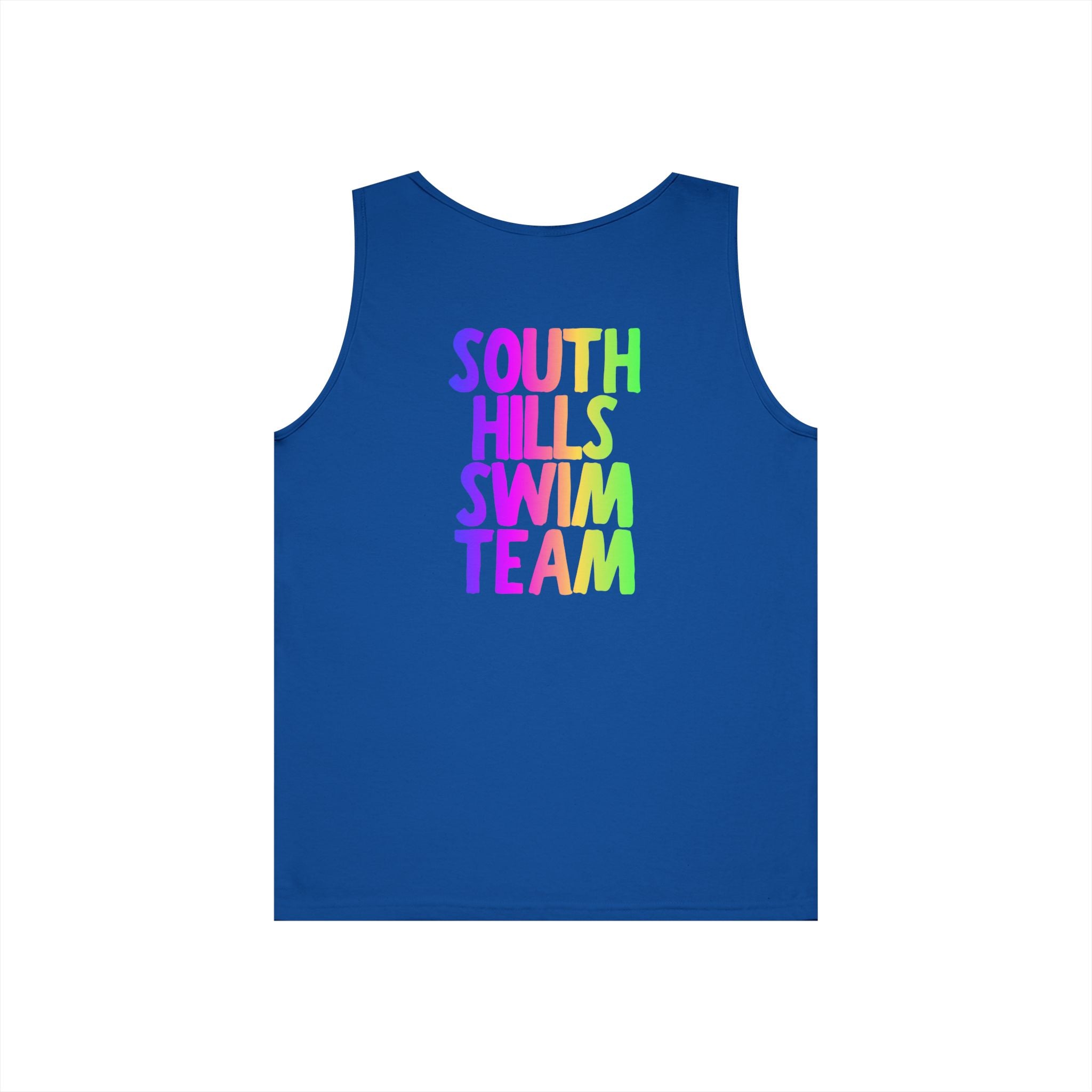 Adult Unisex South Hills Swim Team Neon Rainbow Graphic Tank