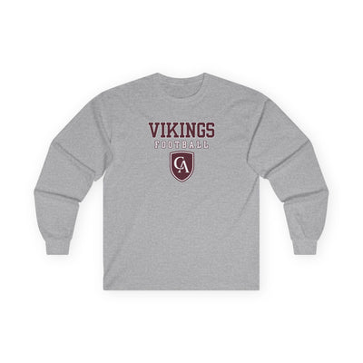 Adult Unisex Columbus Academy Vikings Football Graphic Gildan Long Sleeve Tee