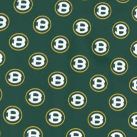 Youth Green Pajama Pants with Allover Brooke Logo Print