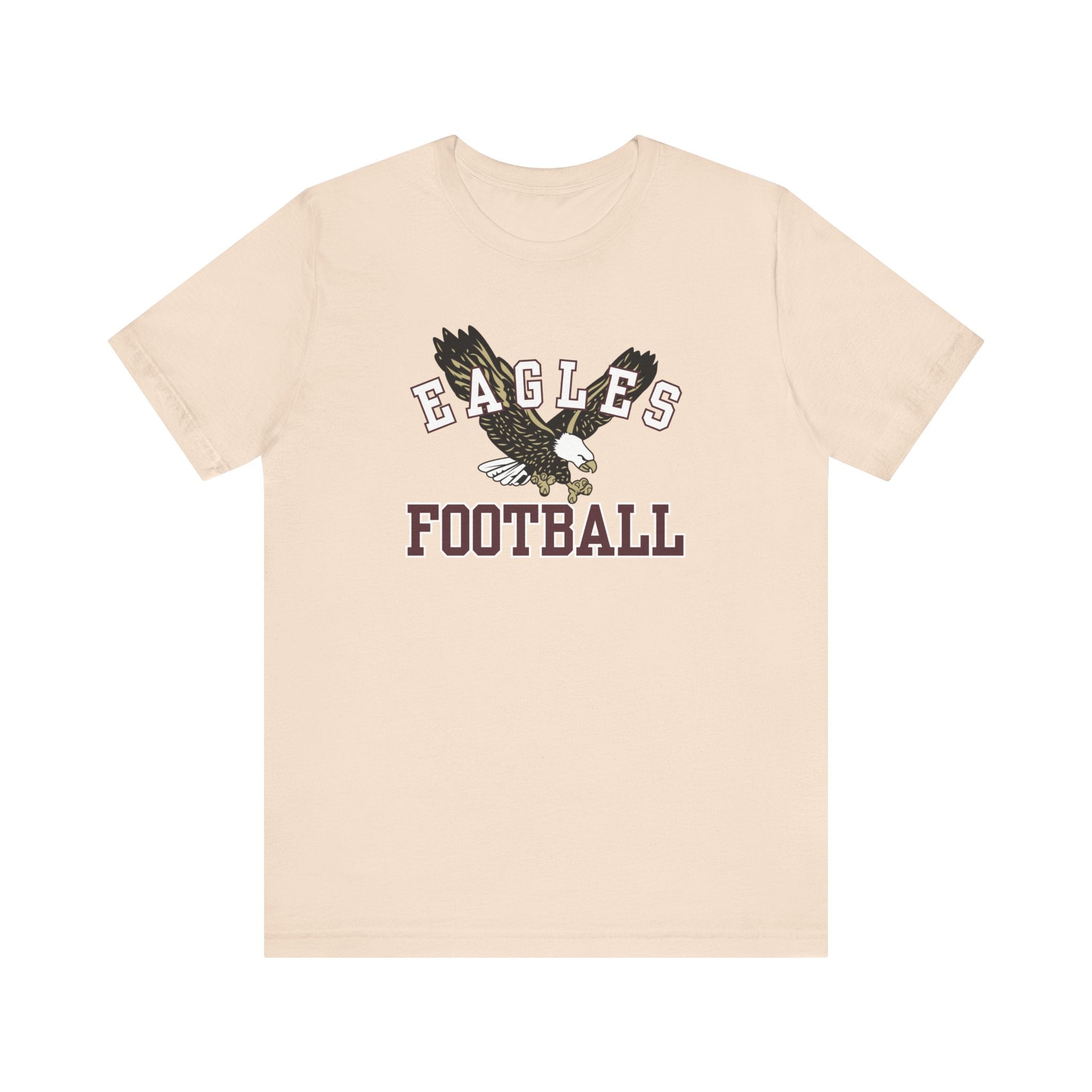 Adult Unisex Flying Football Eagle Graphic Short Sleeve Soft Tee