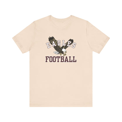 Adult Unisex Flying Football Eagle Graphic Short Sleeve Soft Tee