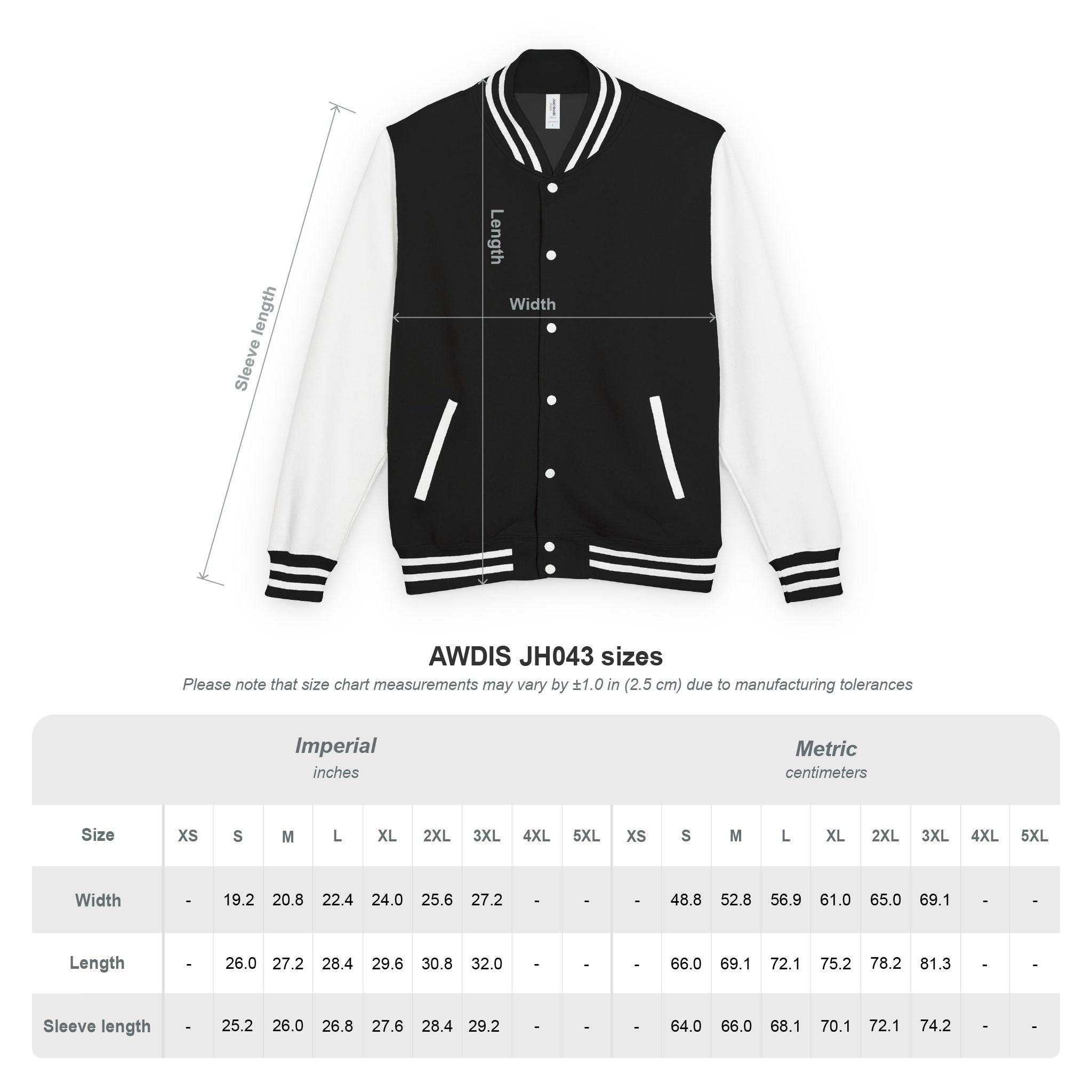 Adult Unisex Heavyweight Letterman Style Jacket with Front Gold Classic Logo and Back Eagle