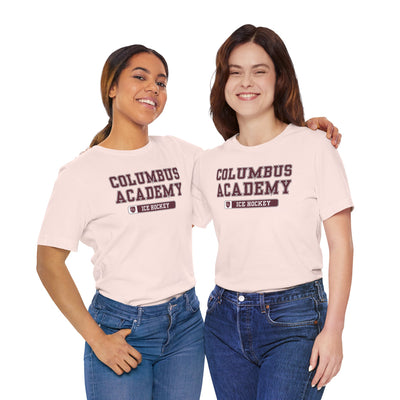 Adult Unisex Columbus Academy Ice Hockey Graphic Short Sleeve Bella + Canvas Soft Tee