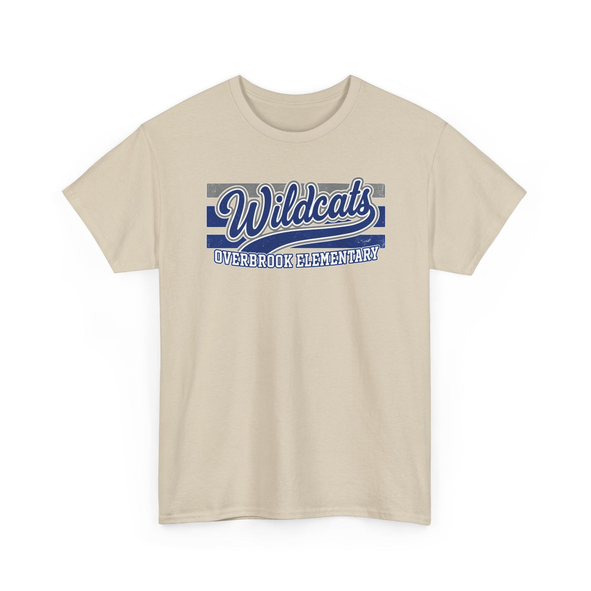 Adult Unisex Overbrook Elementary Wildcats Vintage Distressed Spirit Graphic Gildan Classic Tee