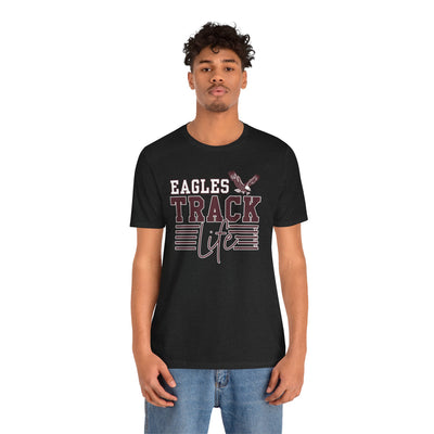 Adult Unisex Eagles Track Life Graphic Short Sleeve Soft Tee