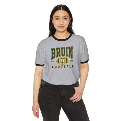 Adult Unisex Bruin Football Heritage Graphic Short Sleeve Ringer Tee