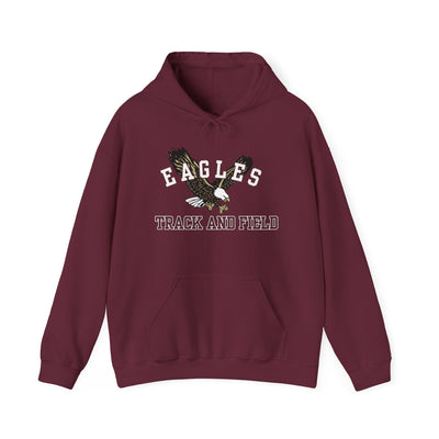 Adult Unisex Flying Track and Field Eagle Graphic Hoodie
