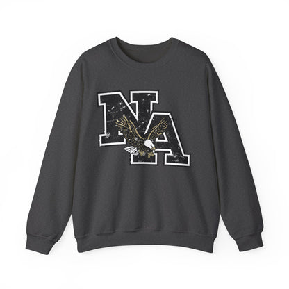 Adult Unisex Black Vintage Distressed Logo Graphic Sweatshirt