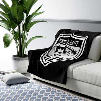 New Albany Youth Soccer League Crest Graphic Sherpa Fleece Blanket