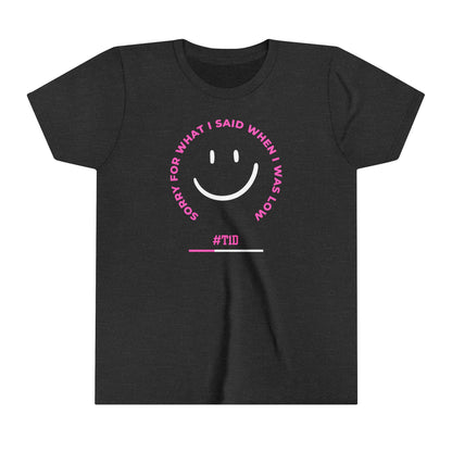 Youth Pink Smile When I Was Low T1D Short Sleeve Graphic Tee