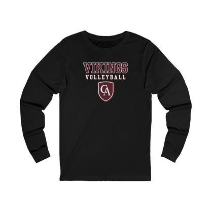 Adult Unisex Columbus Academy Vikings Volleyball Graphic Bella + Canvas Long Sleeve Soft Tee