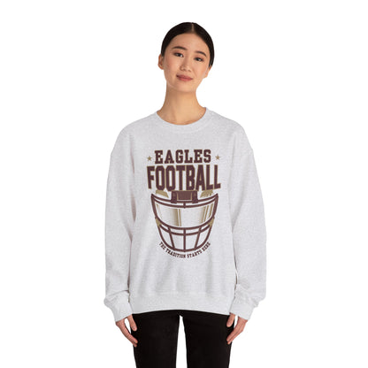 Adult Unisex Eagles Maroon Hype Helmet Graphic Sweatshirt
