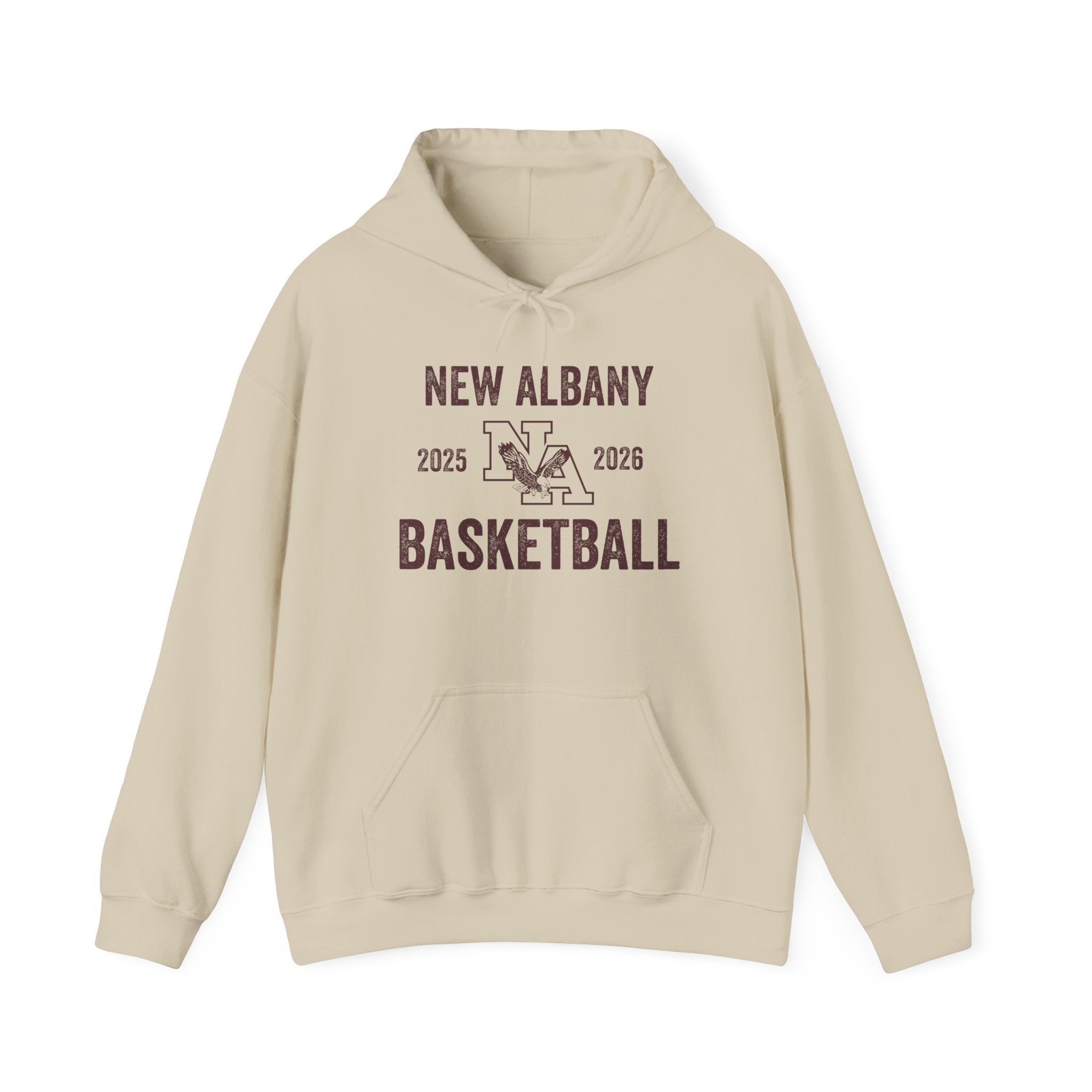 Adult Unisex Vintage Distressed New Albany Basketball Graphic Hoodie
