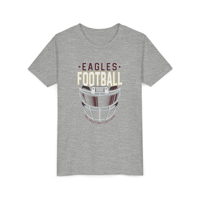 Youth Eagles White Hype Helmet Graphic Short Sleeve Soft Tee