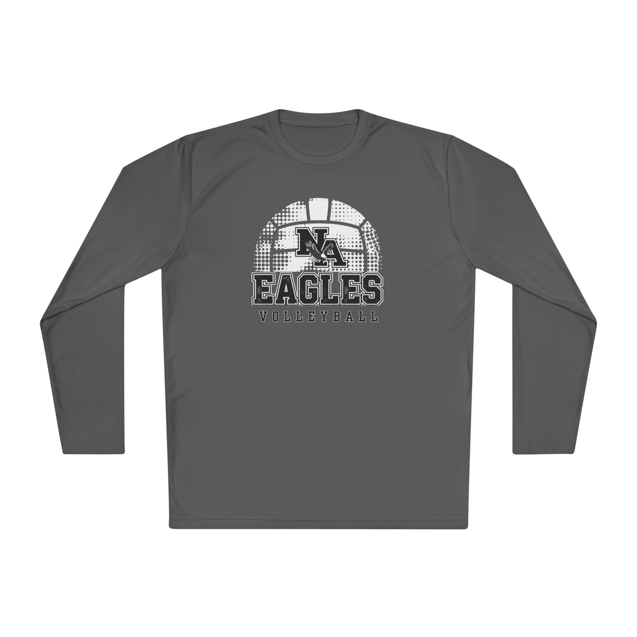 Adult Unisex New Albany Eagles Spike it Graphic Sport-Tek Competitor Performance Long Sleeve Tee