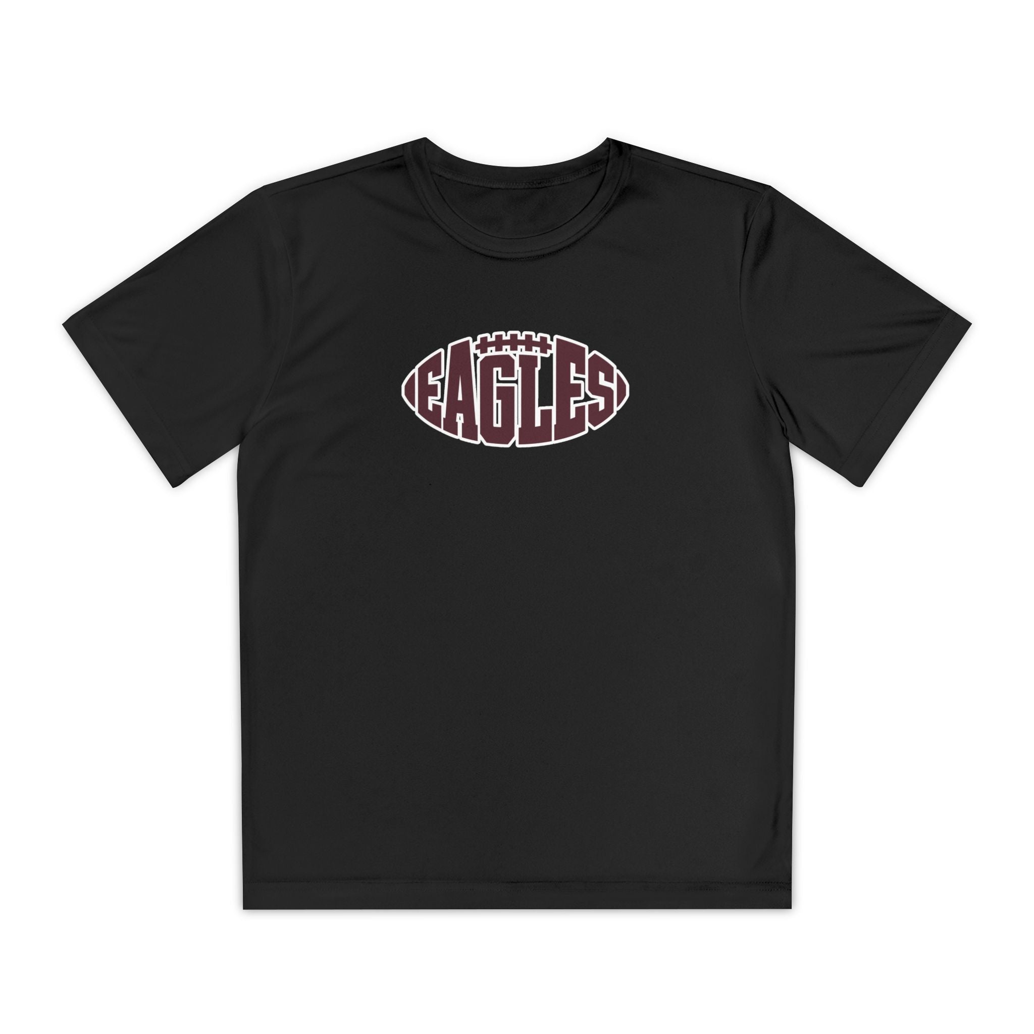 Youth New Albany Football Eagle Ball Graphic Sport-Tek Competitor Performance Tee
