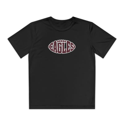 Youth New Albany Football Eagle Ball Graphic Sport-Tek Competitor Performance Tee