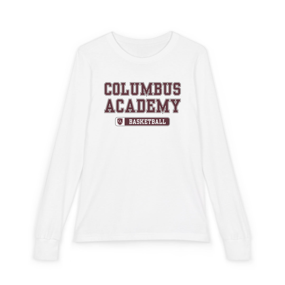 Youth Columbus Academy Basketball Graphic Bella + Canvas Long Sleeve Soft Tee