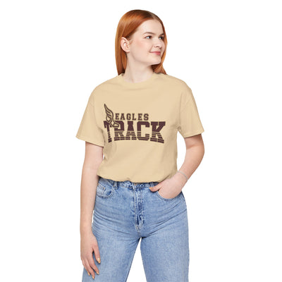 Adult Unisex Eagles Track Graphic Short Sleeve Soft Tee