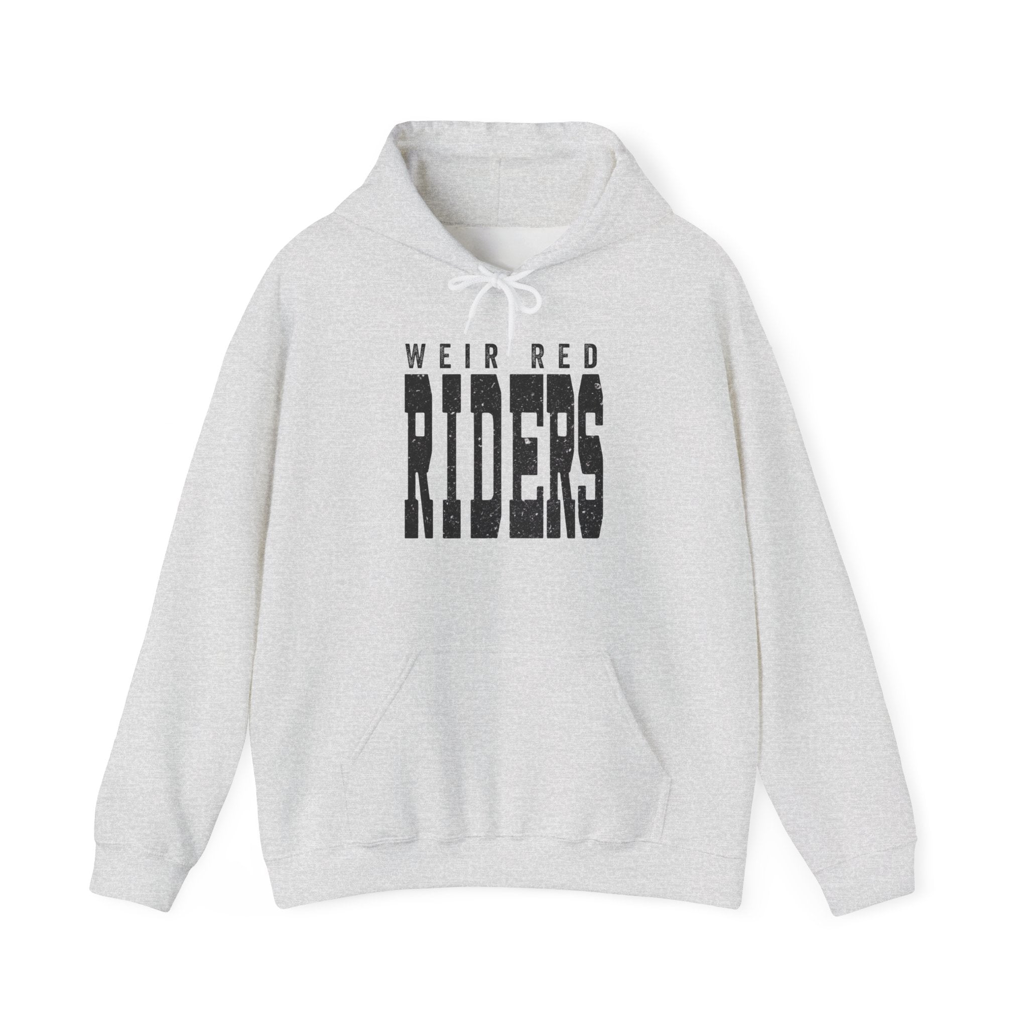Adult Unisex Weir Red Riders Distressed Enlarged Graphic Hoodie
