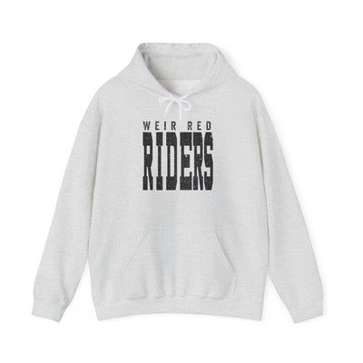 Adult Unisex Weir Red Riders Distressed Enlarged Graphic Hoodie