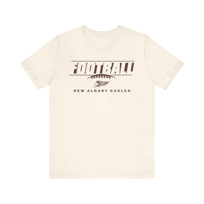 Adult Unisex New Albany Eagles Goal Line Maroon Graphic Short Sleeve Soft Tee
