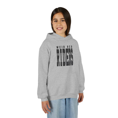 Youth Weir Red Riders Distressed Enlarged Graphic Hoodie