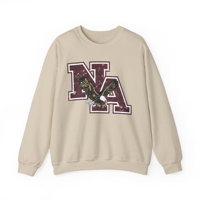 Adult Unisex Maroon Vintage Distressed Logo Graphic Sweatshirt