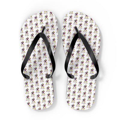 Adult Unisex Vintage Fighting Eagle White Flip Flops - New Albany Eagles