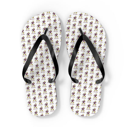 Adult Unisex Vintage Fighting Eagle White Flip Flops - New Albany Eagles