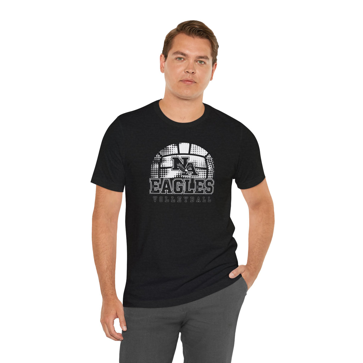Adult Unisex New Albany Eagles Spike it Graphic Short Sleeve Soft Tee