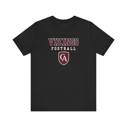Adult Unisex Columbus Academy Vikings Football Graphic Short Sleeve Bella + Canvas Soft Tee