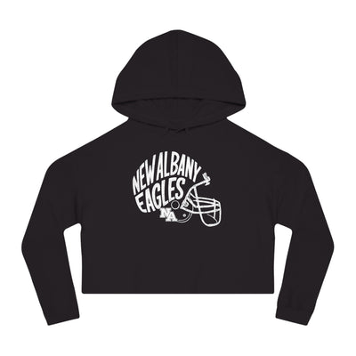 Women's New Albany Vintage Vibes Football Helmet Graphic Crop Hoodie