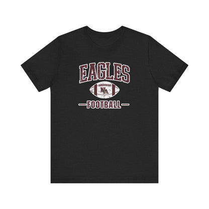 Adult Unisex Eagles Football Vintage Distressed Graphic Short Sleeve Soft Tee