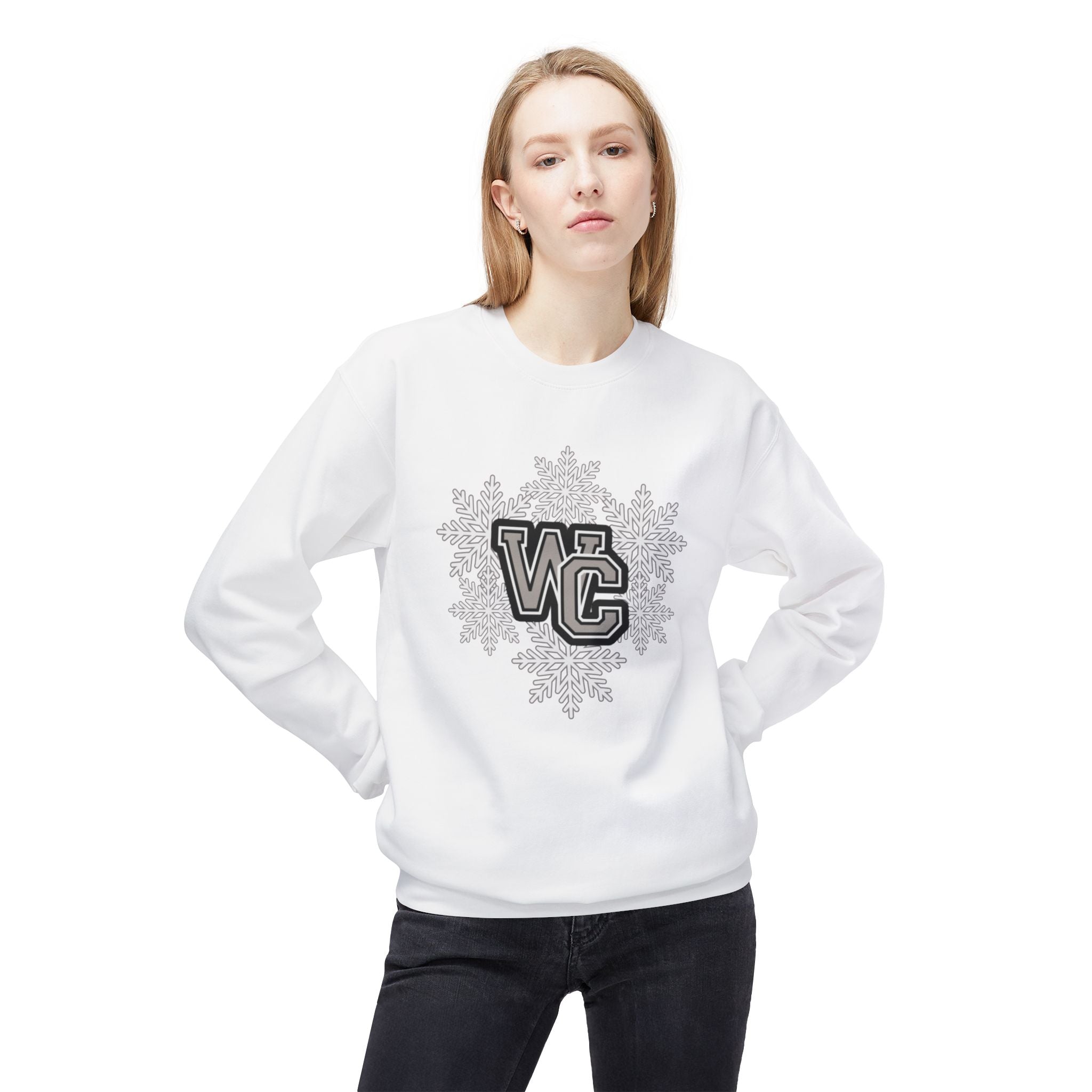 Adult Unisex Westerville Central Spirited Snowflake Graphic Soft Style Sweatshirt