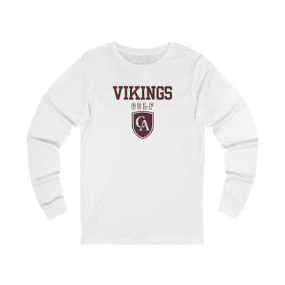 Adult Unisex Columbus Academy Vikings Golf Graphic Bella + Canvas Long Sleeve Soft Tee