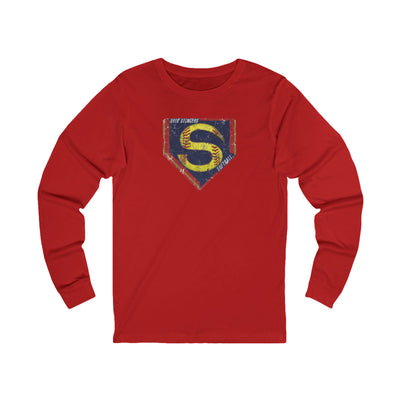 Adult Unisex Stingers Softball Distressed Logo Graphic Long Sleeve Bella + Canvas Soft Tee
