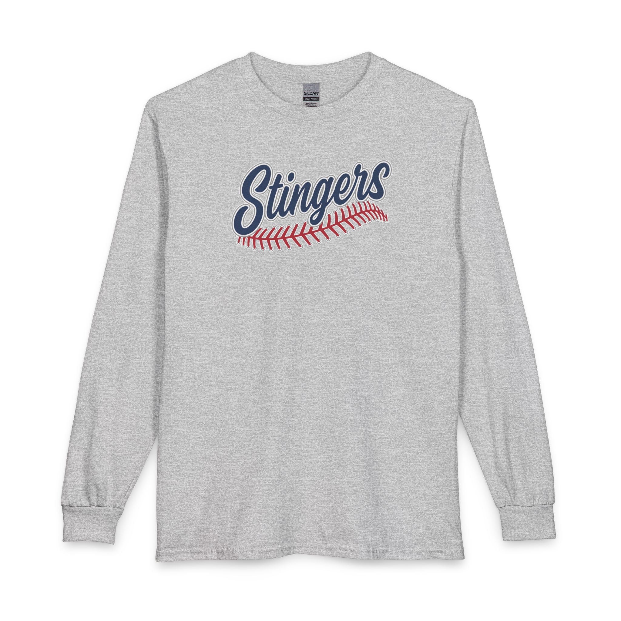 Adult Unisex Stingers Softball Stitches Graphic Long Sleeve Gildan Tee
