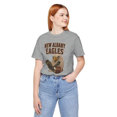 Adult Unisex New Albany Gridiron Eagle Graphic Short Sleeve Soft Tee