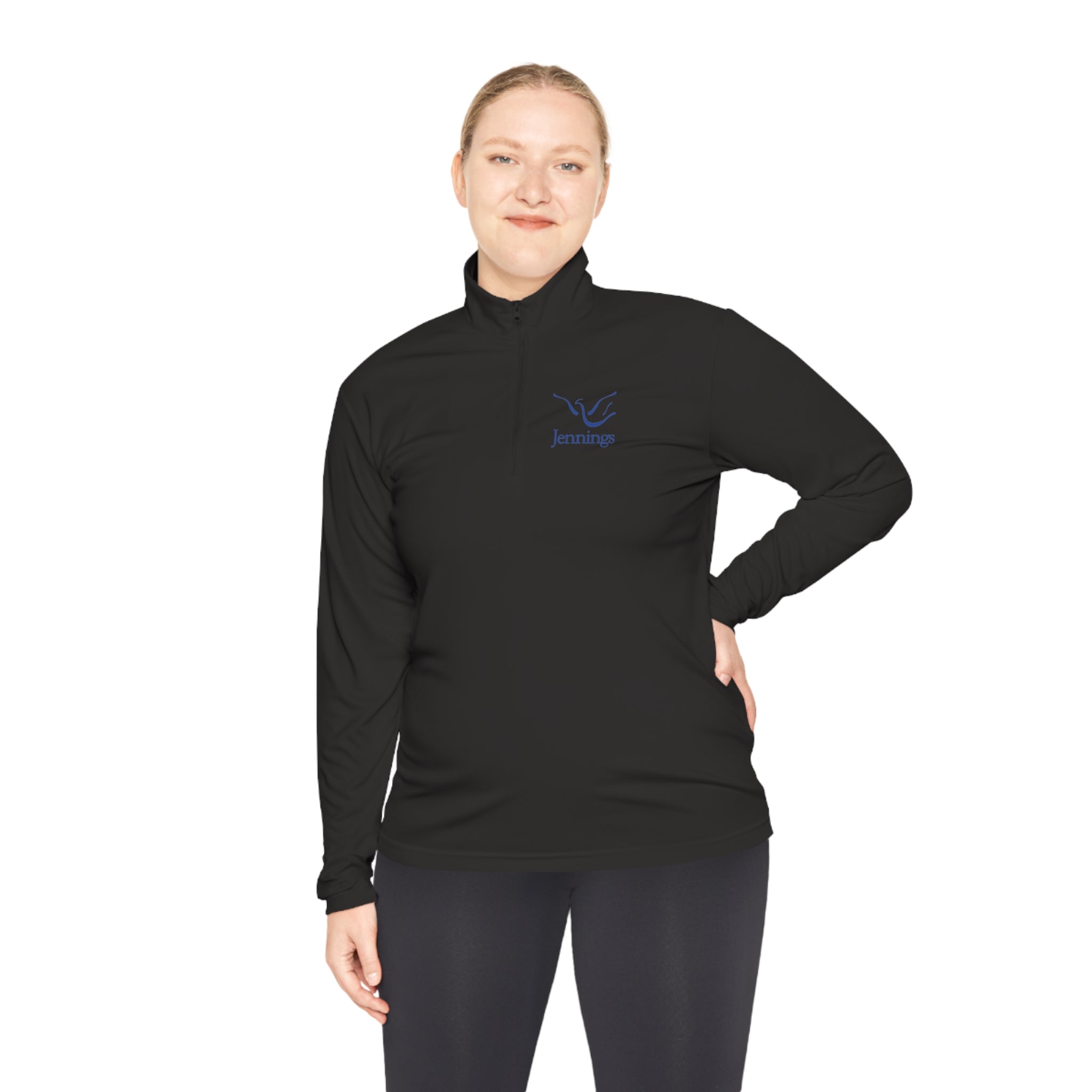 Adult Unisex Sport-Tek Competitor Performance Quarter-Zip Pullover - Blue Jennings Logo