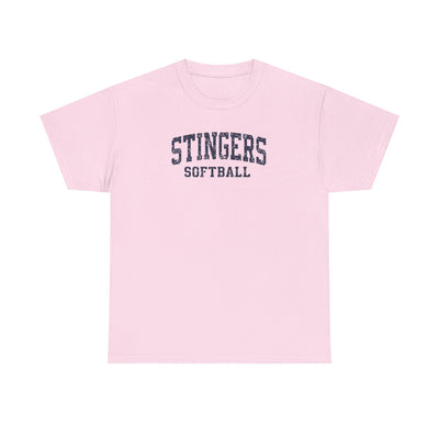 Adult Unisex Stingers Softball Vintage Distressed Graphic Short Sleeve Gildan Heavy Tee